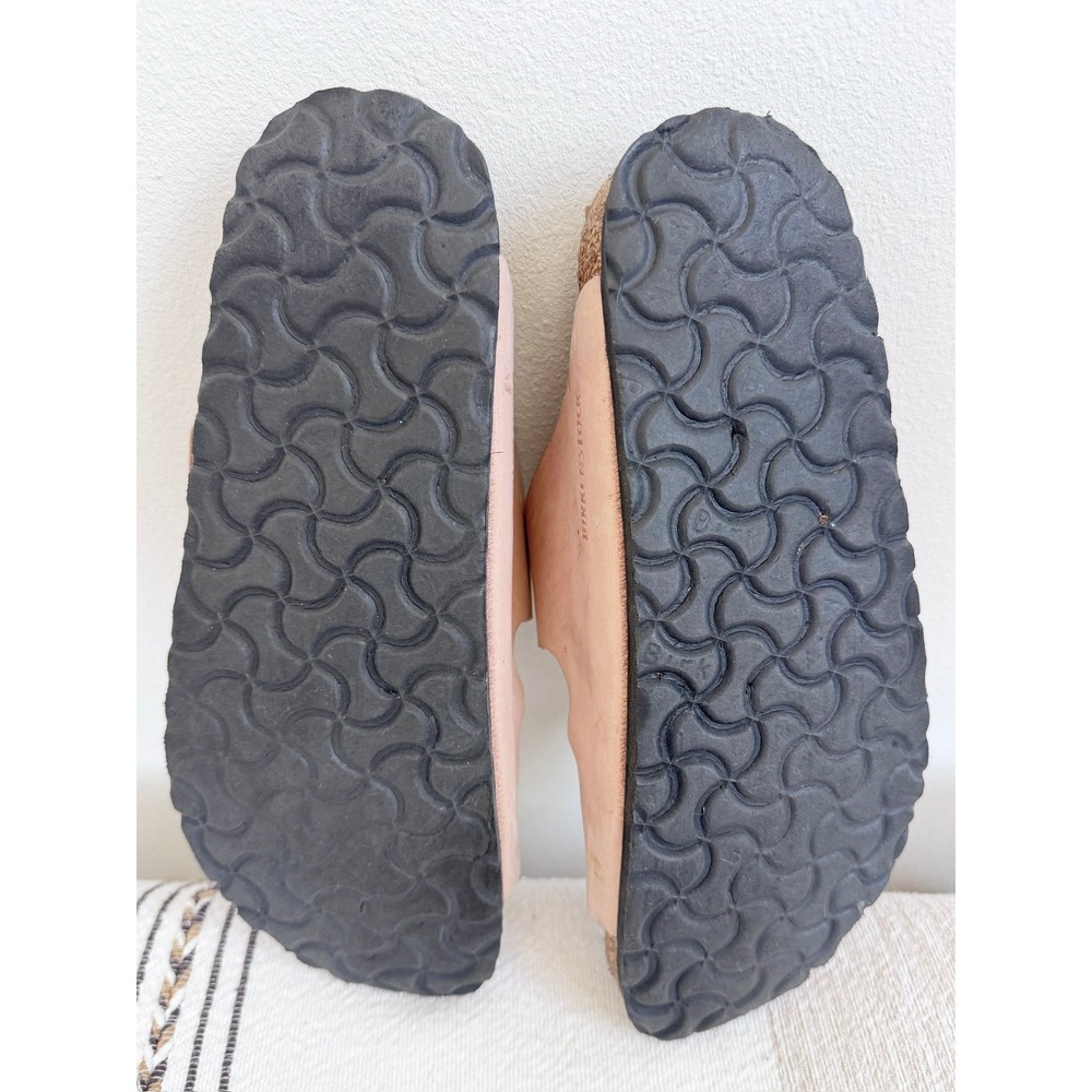 Birkenstock Arizona Big Buckle Sandcastle Nubuck Leather Sandals Womens 39 L8 - Picture 6 of 8